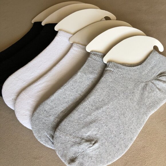 12 Pairs No Show Low Cut Ankle Women Socks White Gray Black Solid Color - Picture 5 of 8